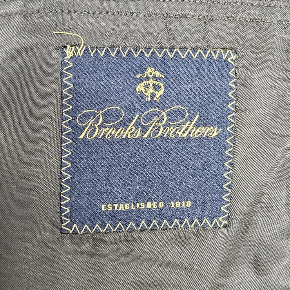 Vintage Brooks Brothers Sport Blazer Gray Pinstripe Wool 44L Waist 39 Classic